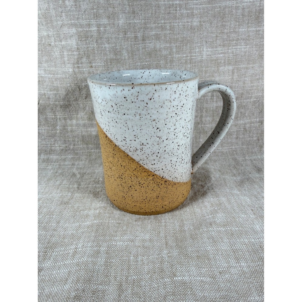 Speckled Ceramic Mug with Cork Base, Handmade Style Coffee Cup,